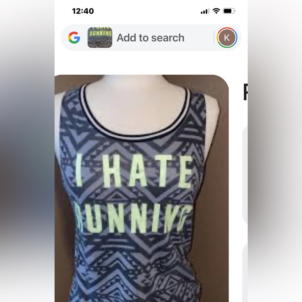 Gray and Yellow Graphic Tank Top